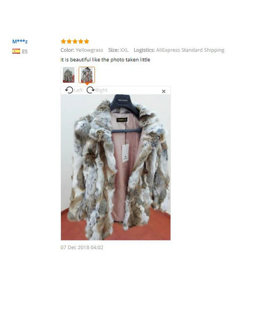 New Women Fashion Real Rabbit Fur Coat Mandarin Collar Natural Fur Jacket Long Customize Female Dropshipping Overcoat  HP147