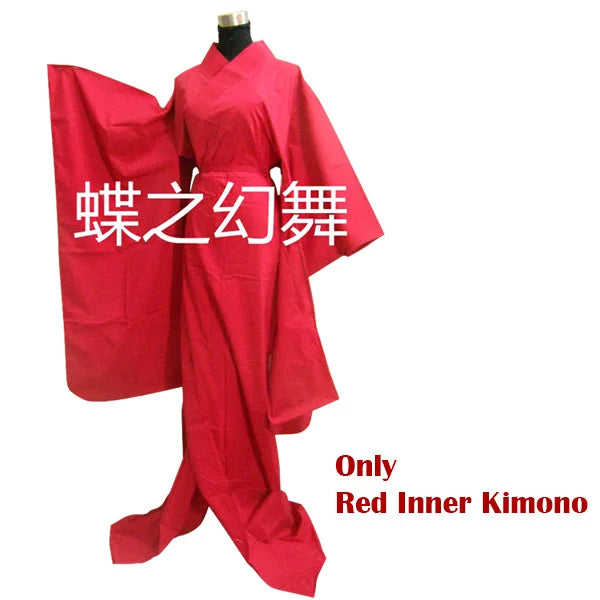 Women's Floral Furisode Kimono - Traditional Japanese Robe