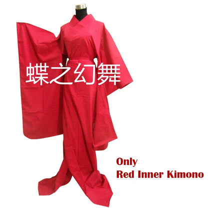 Women Floral Japanese Traditional Furisode Kimono Long Yukata Cosplay Costume