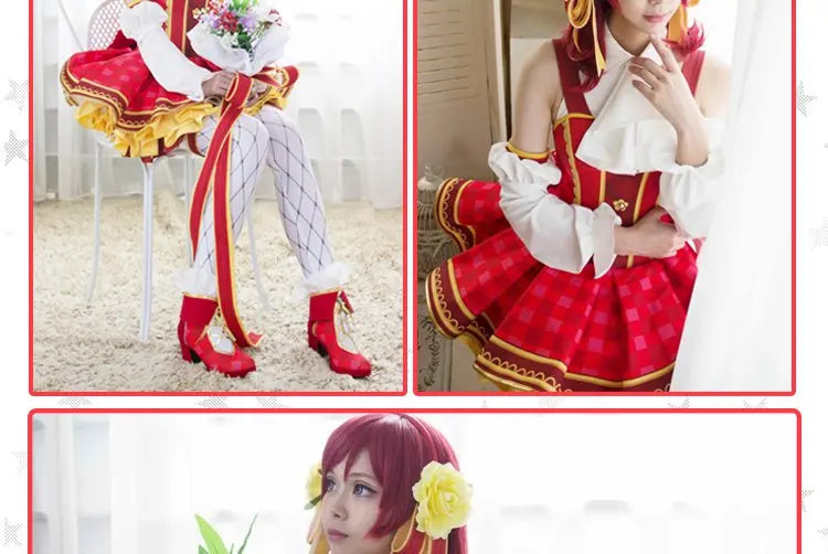 Lovelive Flower Bouquet Cosplay Nico Kotori Tojo Maki Eli Ayase Nozomi Hanayo Lolita Dress Love Live Uniform Cosplay Costume SS69