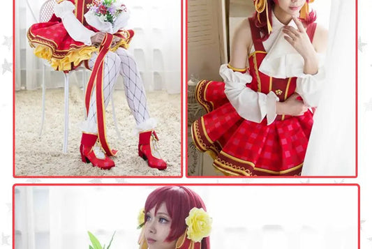 Lovelive Flower Bouquet Cosplay Nico Kotori Tojo Maki Eli Ayase Nozomi Hanayo Lolita Dress Love Live Uniform Cosplay Costume SS69