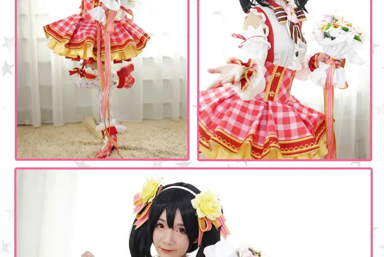 Lovelive Flower Bouquet Cosplay Nico Kotori Tojo Maki Eli Ayase Nozomi Hanayo Lolita Dress Love Live Uniform Cosplay Costume SS69