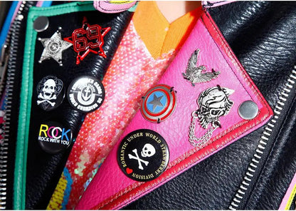 6XL Fashion Autumn Women Punk Heavy Metal Street Short Leather Jacket Black Zipper Rivet Long Sleeve Motorcycle coat W1525 SS69