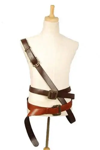 Sparrow Captain Cosplay Baldric Belt & Buckle - Synthetic Leather Prop
