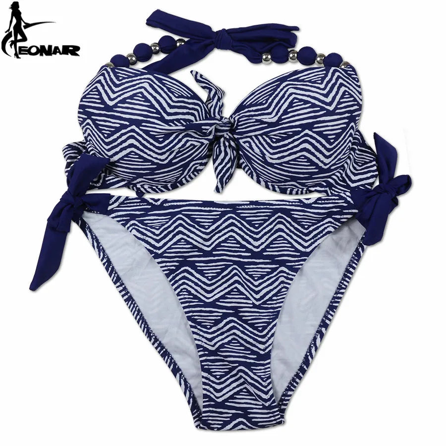 EONAR Women Bikini Offer Combined Size Swimsuit Push Up Bikini Sets Brazilian Bathing Suits Plus Size Swimwear Female XXL SS69