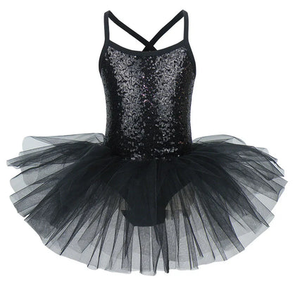 Valchirly Girls Sequined Ballet Leotard Tutu Dress for Dance and Gymnastics