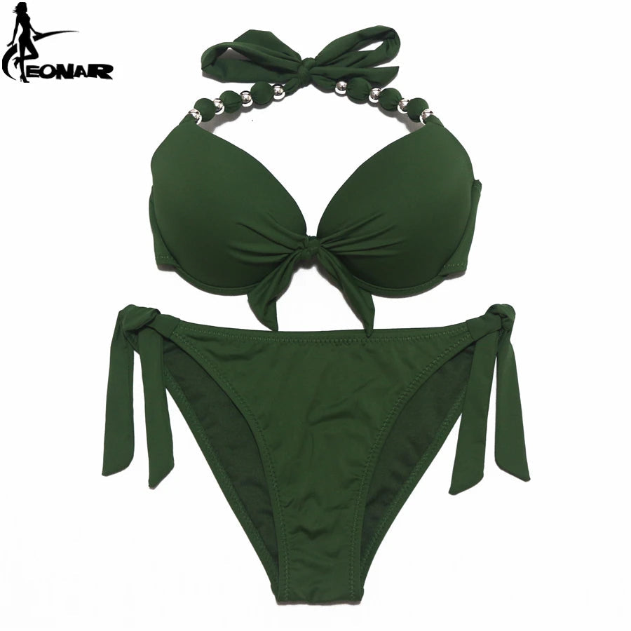 EONAR Women Bikini Offer Combined Size Swimsuit Push Up Bikini Sets Brazilian Bathing Suits Plus Size Swimwear Female XXL SS69