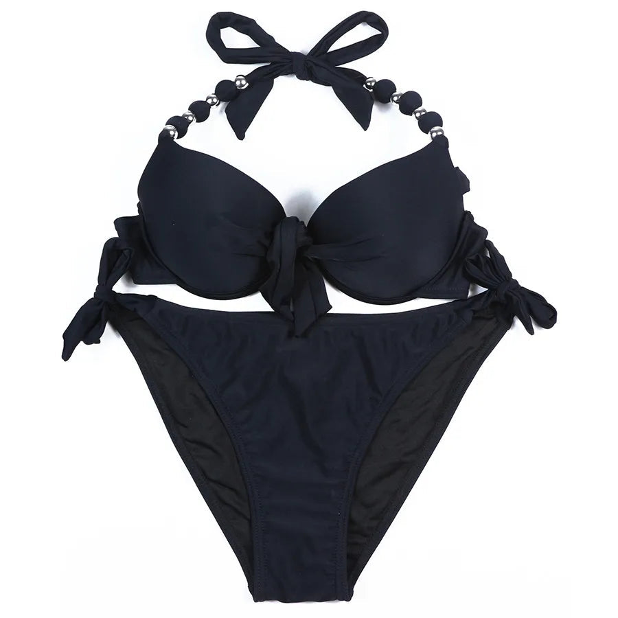 EONAR Women Bikini Offer Combined Size Swimsuit Push Up Bikini Sets Brazilian Bathing Suits Plus Size Swimwear Female XXL SS69