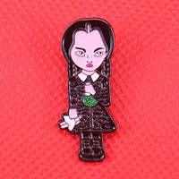 Wednesday Addams enamel pin cool black art brooch green reagent bottle badge Gothic Halloween gift cute women shirt jacket acces SS69 14.69 Default Title