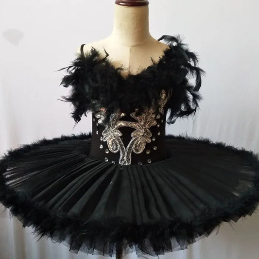 Professional Platter Tutu Black White Red Ballet Dance Costume For Women Tutu Ballet Adult Ballet Dance Skirt With Underwear SS69