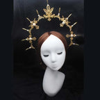 Baroque Gold Halo Headband Tiara - Lolita Vintage Goddess Style