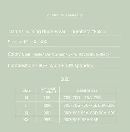 Wireless Front Open Nursing Bra Soft Lace Breathable Seamless Maternity Breastfeeding Bras Maternal Support For Pregnant Women
