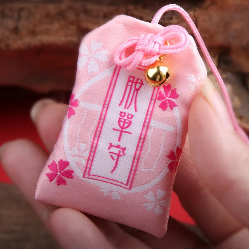 Japanese Prayer Omamori Pray Fortune Beauty Health Safety Lucky Charms Wealth Bag Guard Talisman Pendant Keychain Couple Gift - SS69