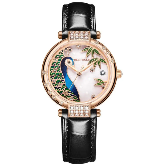 2020 New Reef Tiger/RT Top Brand Elegant Automatic Womens Watch Date Rose Gold Bracelet Watches RGA1587 SS69 243.69 RGA1587-PWB
