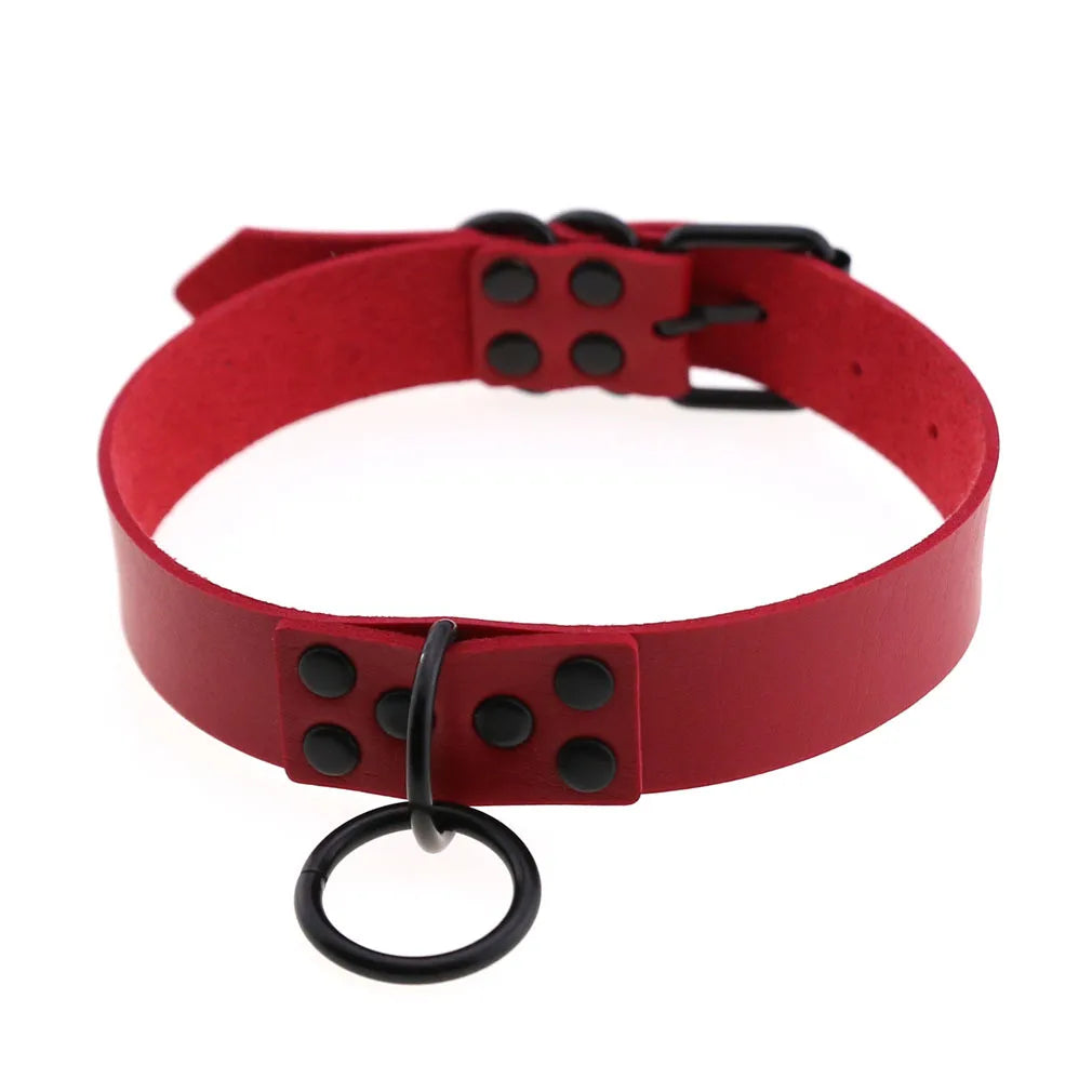 Punk Black Metal Tassel Red Choker Necklace Sexy Spiked Neck Strap Clavicle Collar Men Necklaces Hollween Women Y2K Jeweley Gift SS69 8.69 P081 red