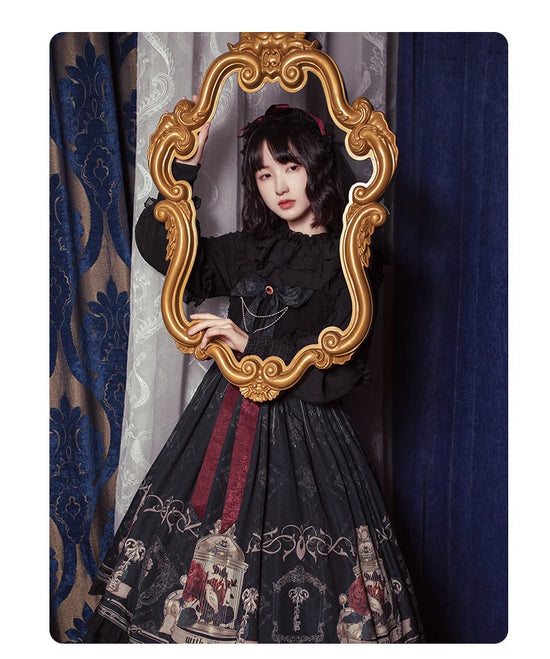 Vintage Lolita Jk Dress Women Black Gothic Bow Ruffles Party Camis Dress Japanese Kawaii Vacation Victorian Sleeveless Vestidos SS69