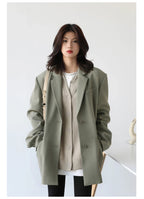 CHIC VEN Korean Autumn Winter Women's Sports Coat Casual Loose V-neck Sweatshirt for Women Thick Warm Tops Office Lady Female