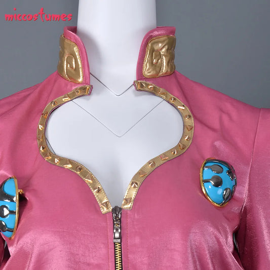 Miccostumes Giorno Giovanna Golden Wind Cosplay Costume Set - PU Leather