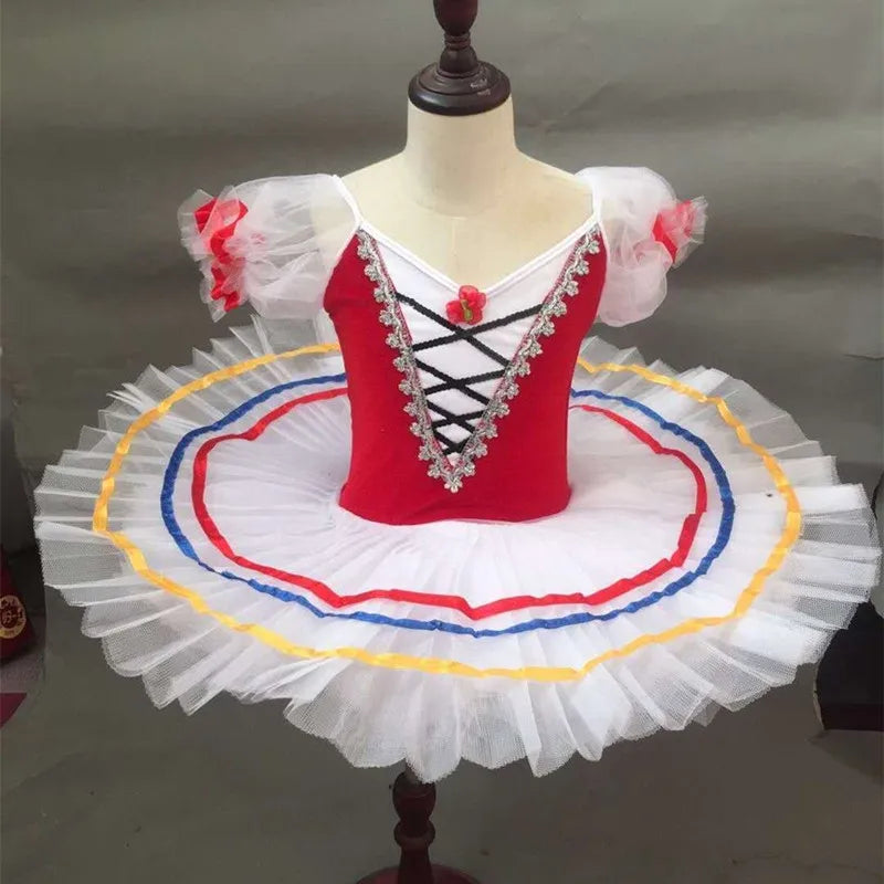 Professional Platter Tutu Black White Red Ballet Dance Costume For Women Tutu Ballet Adult Ballet Dance Skirt With Underwear - SS69