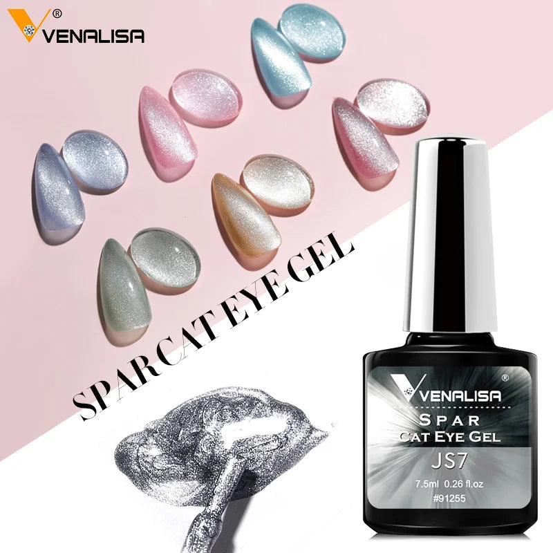 Venalisa Crystal Cat Eye Nail Gel Polish Magnetic Gel Nail Polish 7.5ml Soak Off UV LED Enamel UV Gel SS69