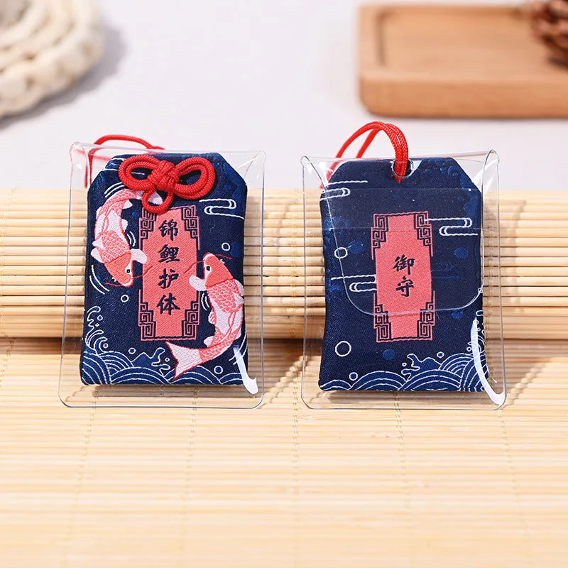 Japanese Prayer Omamori Pray Fortune Beauty Health Safety Lucky Charms Wealth Bag Guard Talisman Pendant Keychain Couple Gift - SS69