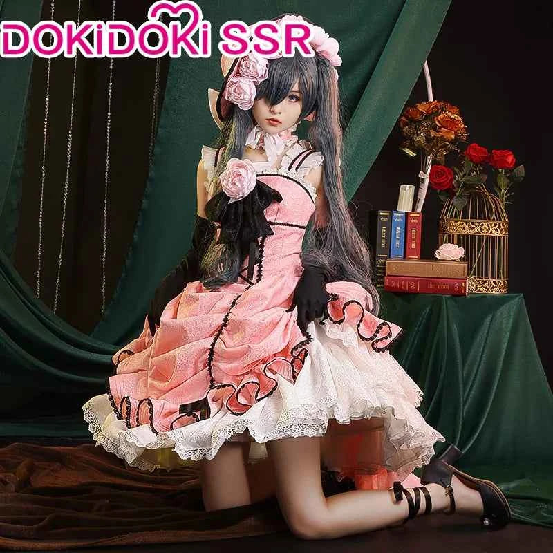 DokiDoki-SSR Ciel Phantomhive Cosplay Women Evening Dress Bustle Costume