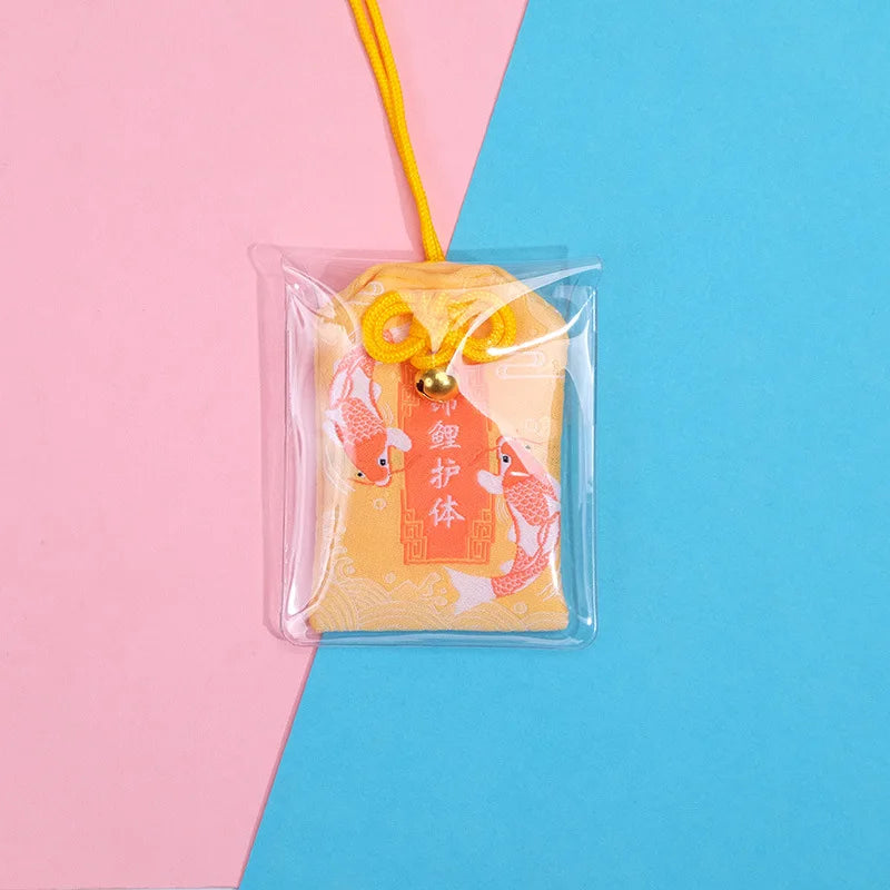 Japanese Prayer Omamori Pray Fortune Beauty Health Safety Lucky Charms Wealth Bag Guard Talisman Pendant Keychain Couple Gift - SS69