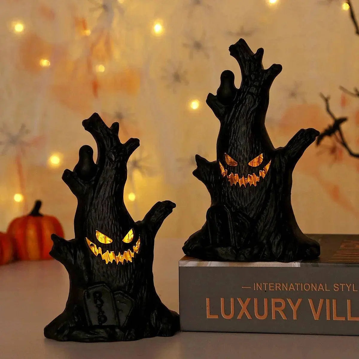 Halloween Decoration Ghost Tree Led Night Glow Ghost Lantern Ghost - SS69