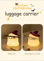 Halloween Led Night Light Silicone Table Lamp Mushroom Pumpkin Ghost Cute Cartoon Kid Birthday Gifts Nursery Bedroom Nightlight SS69