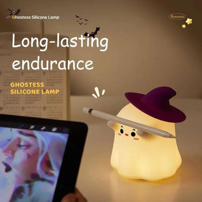 Halloween Led Night Light Silicone Table Lamp Mushroom Pumpkin Ghost Cute Cartoon Kid Birthday Gifts Nursery Bedroom Nightlight SS69
