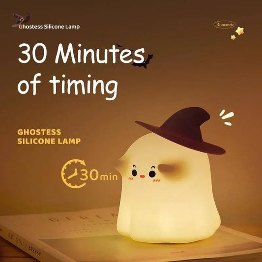 Halloween Led Night Light Silicone Table Lamp Mushroom Pumpkin Ghost Cute Cartoon Kid Birthday Gifts Nursery Bedroom Nightlight SS69