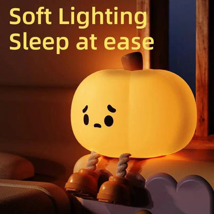 Halloween Led Night Light Silicone Table Lamp Mushroom Pumpkin Ghost Cute Cartoon Kid Birthday Gifts Nursery Bedroom Nightlight SS69