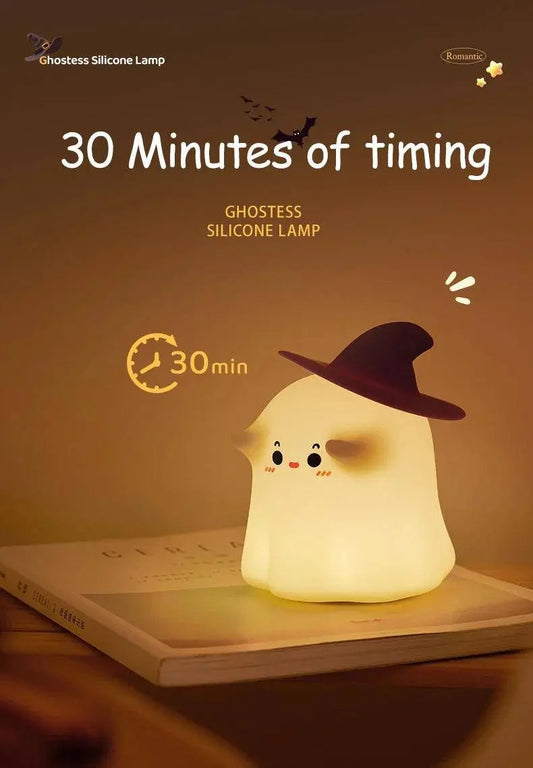 Halloween Led Night Light Silicone Table Lamp Mushroom Pumpkin Ghost Cute Cartoon Kid Birthday Gifts Nursery Bedroom Nightlight SS69