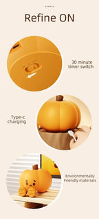 Halloween Led Night Light Silicone Table Lamp Mushroom Pumpkin Ghost Cute Cartoon Kid Birthday Gifts Nursery Bedroom Nightlight SS69