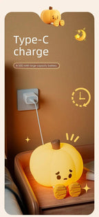Halloween Led Night Light Silicone Table Lamp Mushroom Pumpkin Ghost Cute Cartoon Kid Birthday Gifts Nursery Bedroom Nightlight SS69