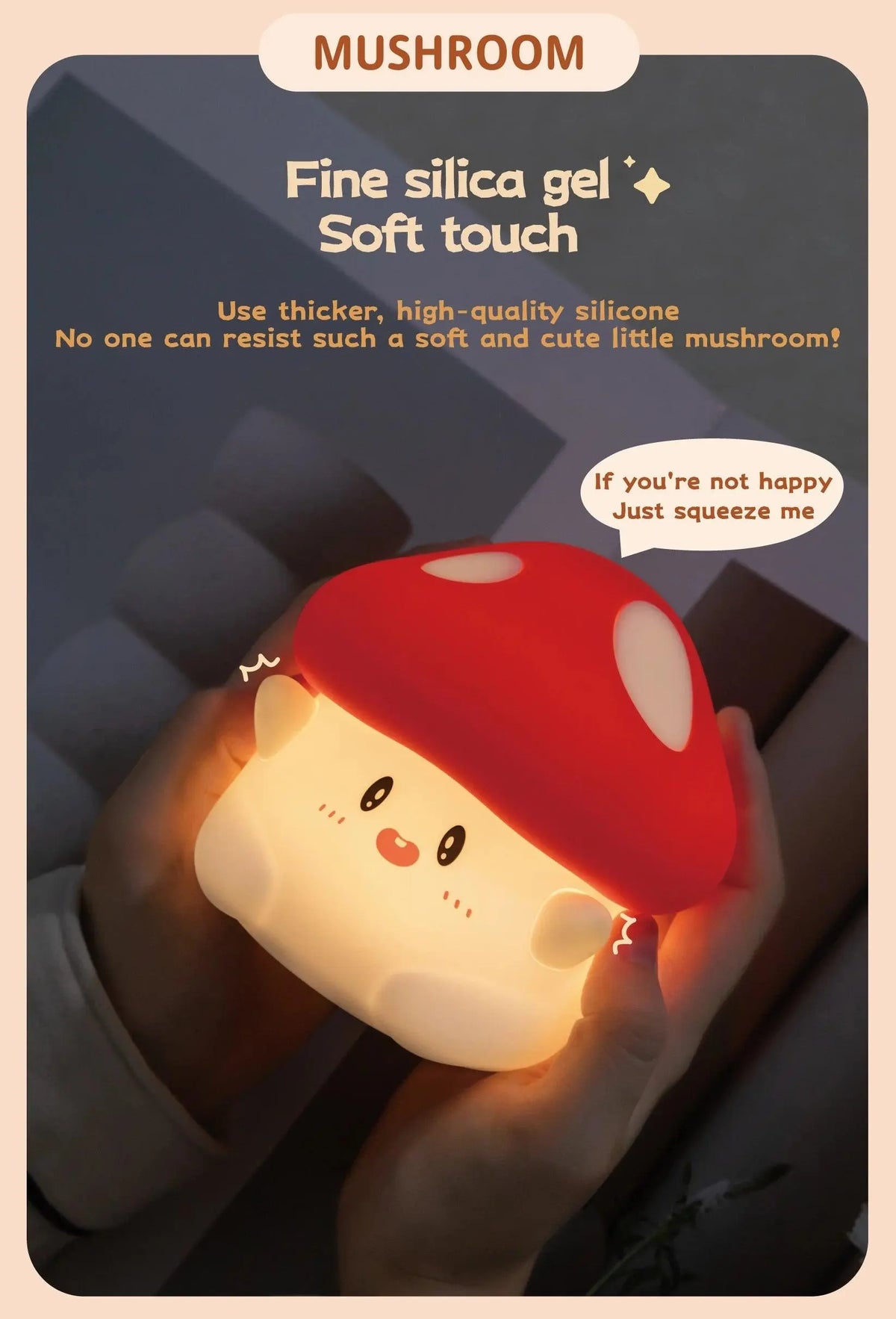 Halloween Led Night Light Silicone Table Lamp Mushroom Pumpkin Ghost Cute Cartoon Kid Birthday Gifts Nursery Bedroom Nightlight SS69
