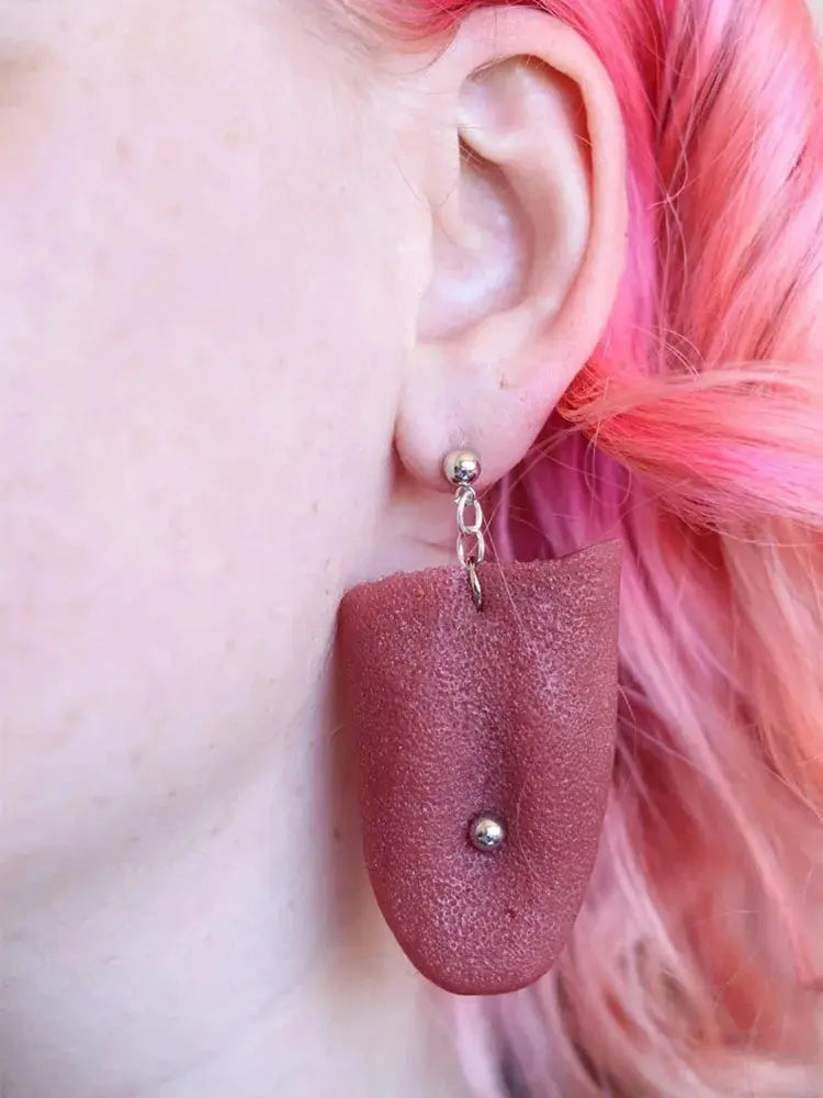 Halloween Tongue Earrings Gruesome Scary Jewelry Costume Quirky Earrings Spooky SS69