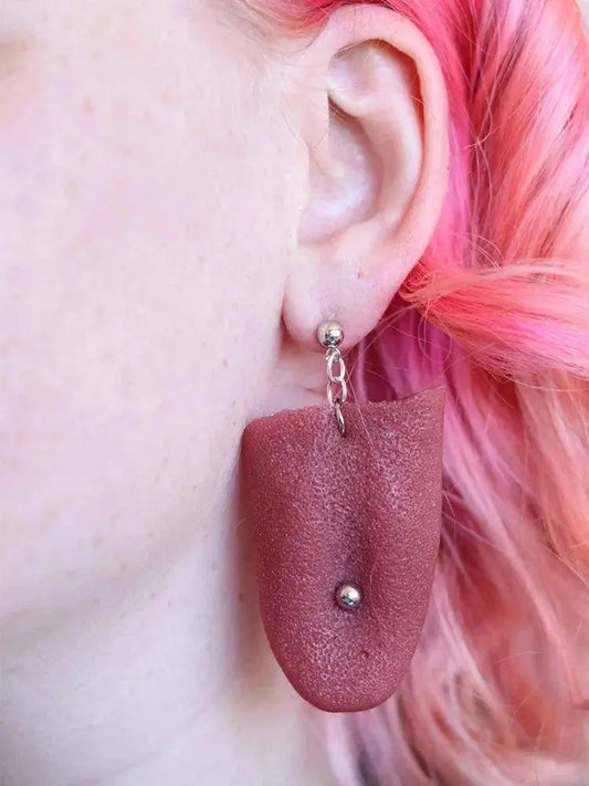 Halloween Tongue Earrings Gruesome Scary Jewelry Costume Quirky Earrings Spooky SS69