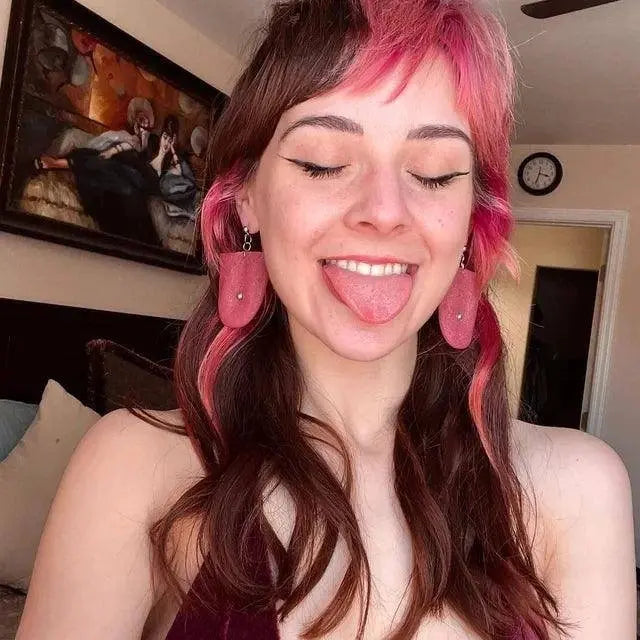 Halloween Tongue Earrings Gruesome Scary Jewelry Costume Quirky Earrings Spooky SS69