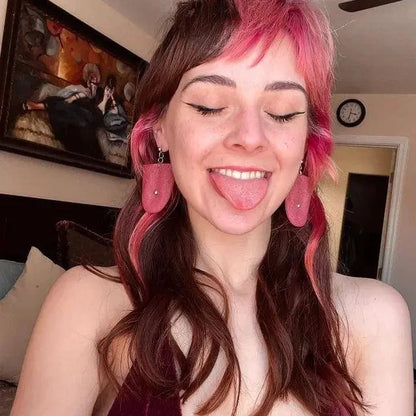 Halloween Tongue Earrings Gruesome Scary Jewelry Costume Quirky Earrings Spooky SS69