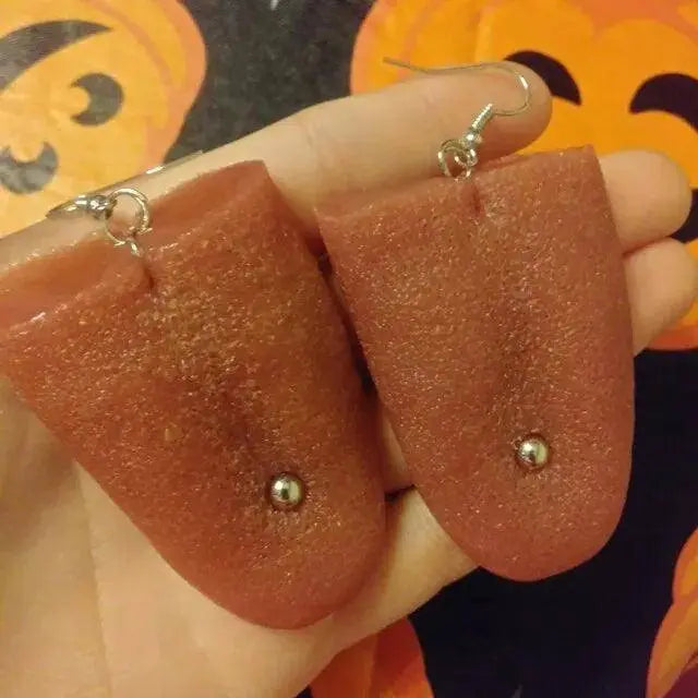 Halloween Tongue Earrings Gruesome Scary Jewelry Costume Quirky Earrings Spooky SS69