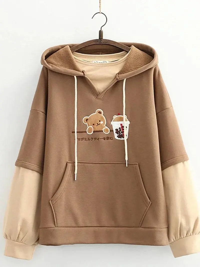 Harajuku Kawaii Hoodies Anime Cotton Fleece Sweatshirt  Hooded - SS69