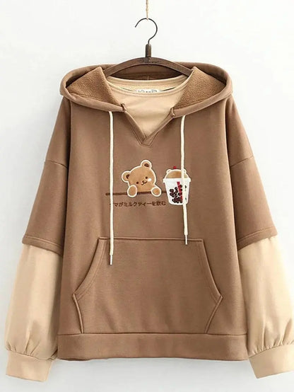 Harajuku Kawaii Hoodies Anime Cotton Fleece Sweatshirt  Hooded - SS69