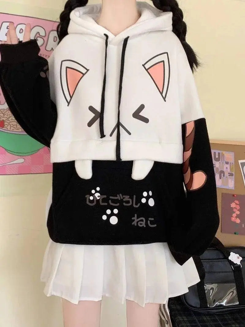 Harajuku Kawaii Hoodies Anime Cotton Fleece Sweatshirt  Hooded - SS69