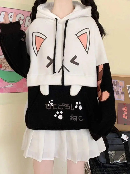 Harajuku Kawaii Hoodies Anime Cotton Fleece Sweatshirt  Hooded - SS69
