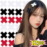Harajuku Punk Gothic Trendy Diablo Red Cross Hair Clip Medical Creative Cool Lolita Spicy Girls Y2k Accessories Womens pins SS69