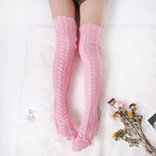 Harajuku Women Girls Wool Stockings Winter Warm Knitted Over Knee Socks Leg Warmer Female Thigh Sexy Long Stockings Leg Warmers SS69