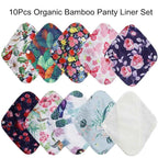 10pcs Reusable Waterproof Bamboo Fiber Pads Menstrual Cloth Sanitary Pads Feminine Maternity Hygiene Panty Liner