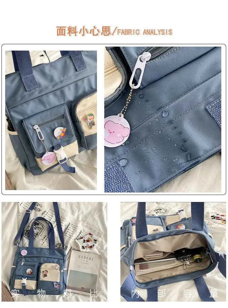 Nylon Waterproof Canvas Women Handbags Shoulder Bag Japanese Ladies Messenger Bag Student School Crossbody Bags for Girl Satchel