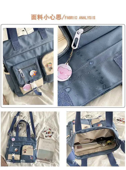 Nylon Waterproof Canvas Women Handbags Shoulder Bag Japanese Ladies Messenger Bag Student School Crossbody Bags for Girl Satchel